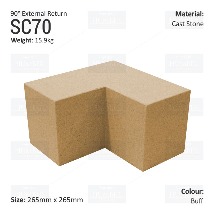 Traditional String Course (90° External Return) SC70