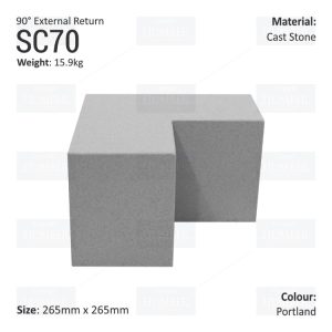 Traditional String Course (90° External Return) SC70