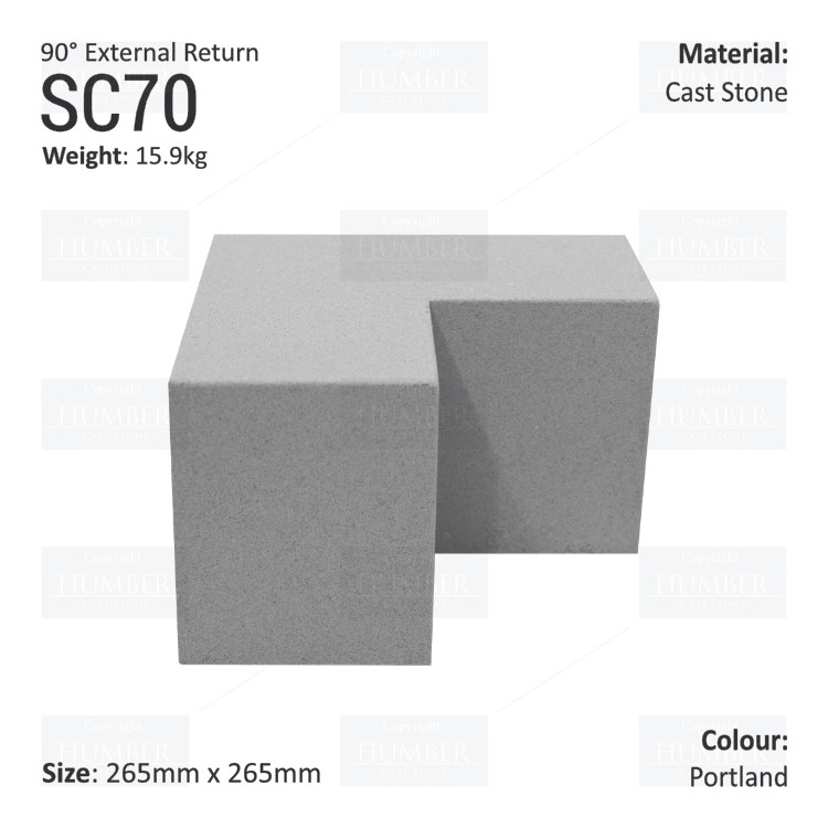 Traditional String Course (90° External Return) SC70