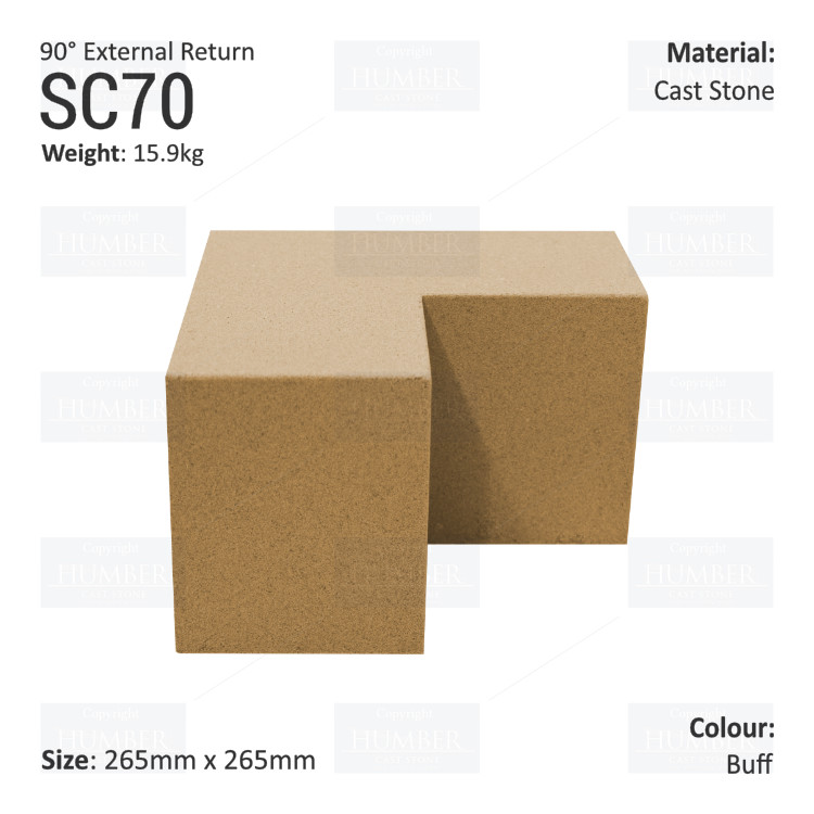 Traditional String Course (90° External Return) SC70