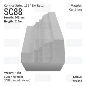 Cornice String Course (135° External Return) SC88
