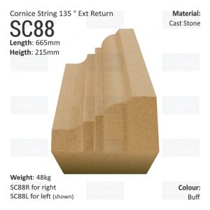 Cornice String Course (135° External Return) SC88