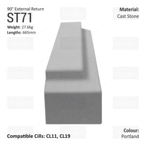 Traditional String Course (90° External Return) ST71
