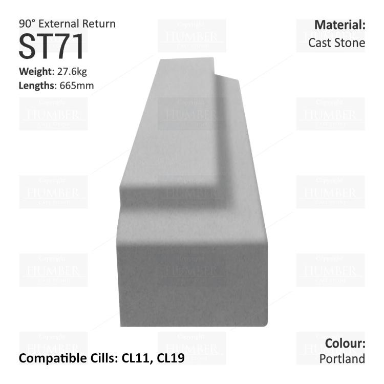 Traditional String Course (90° External Return) ST71