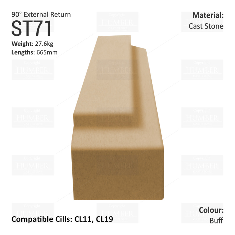 Traditional String Course (90° External Return) ST71