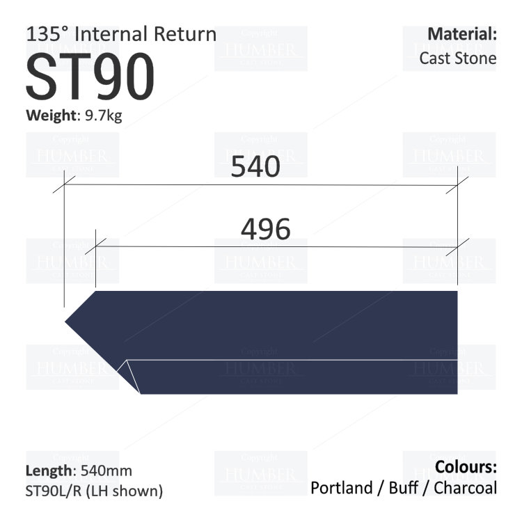 Label String Course (135° Internal Return) ST90
