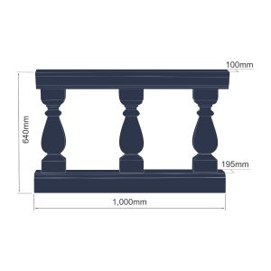 Windsor Balustrade_WB-H640-MEASURES