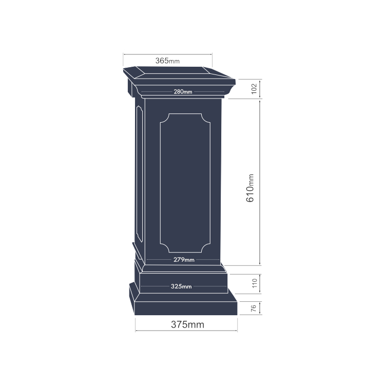 York Pier Plinth_CLM-H898-MEASURES