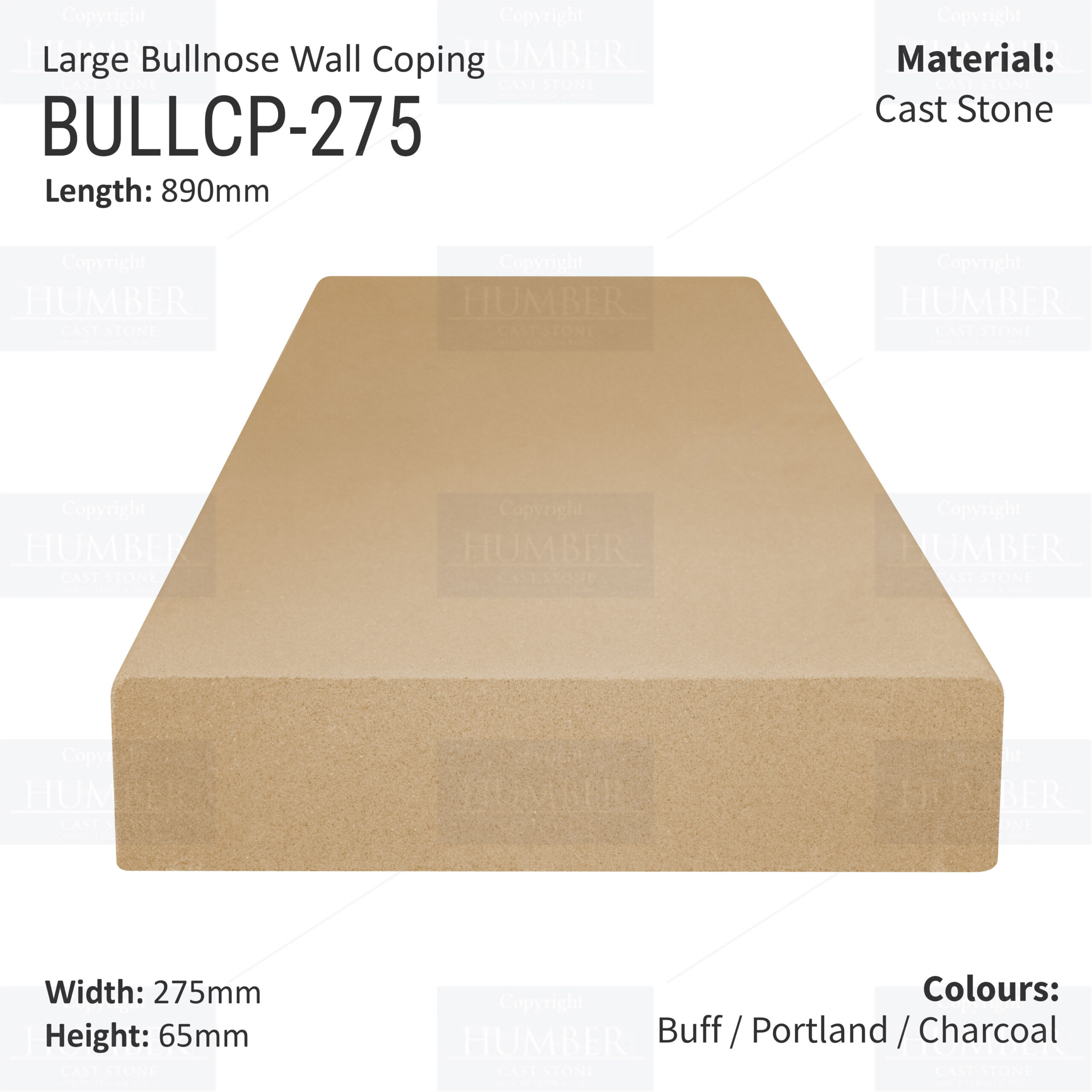 Large Bullnose  – 890mm x 275mm