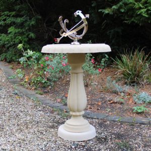 Heritage Birdbath w/ Brass Armillary Sundial