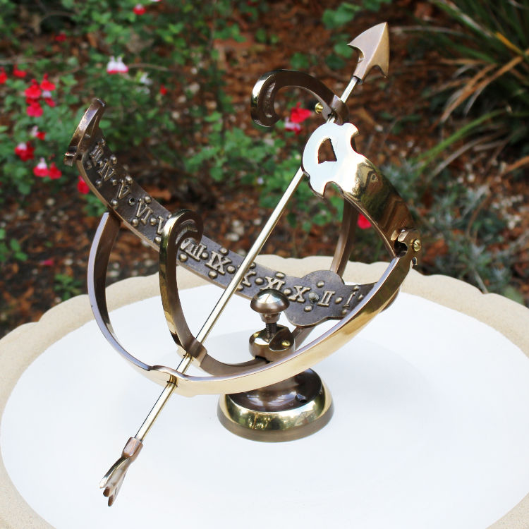 Heritage Birdbath w/ Brass Armillary Sundial