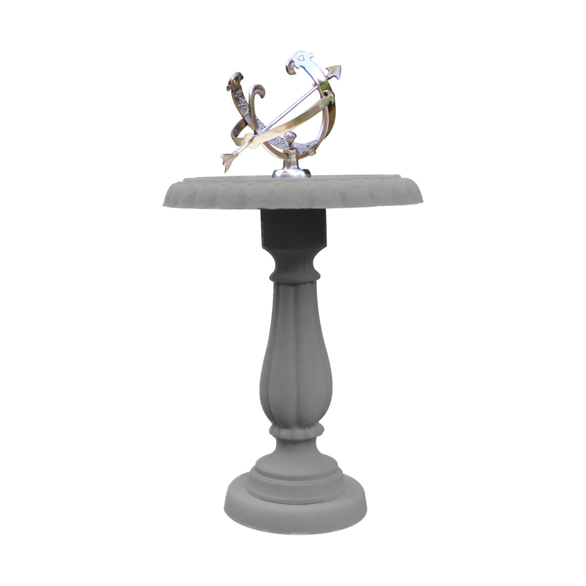 Brass Armillary on Heritage BB_BAS-HBB-CHARCOAL
