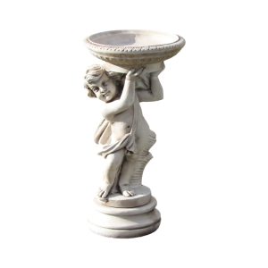 Cherub Right Stone Bird Bath CHRBB-4-047