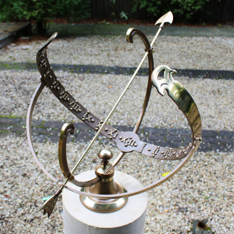 Classic Plain Column Armillary Sundial