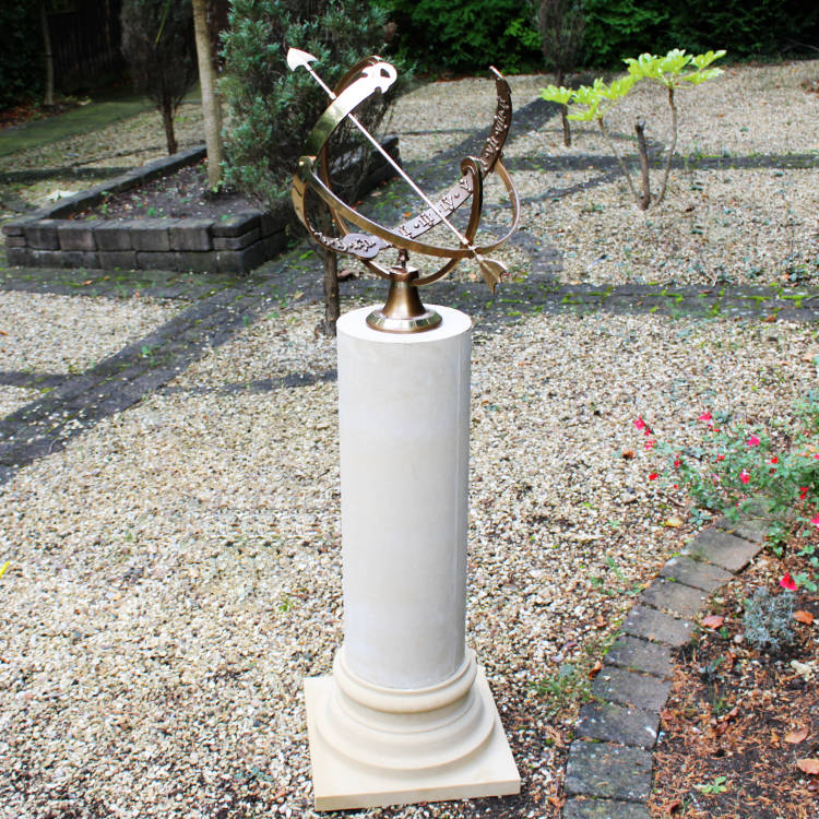 Classic Plain Column Armillary Sundial