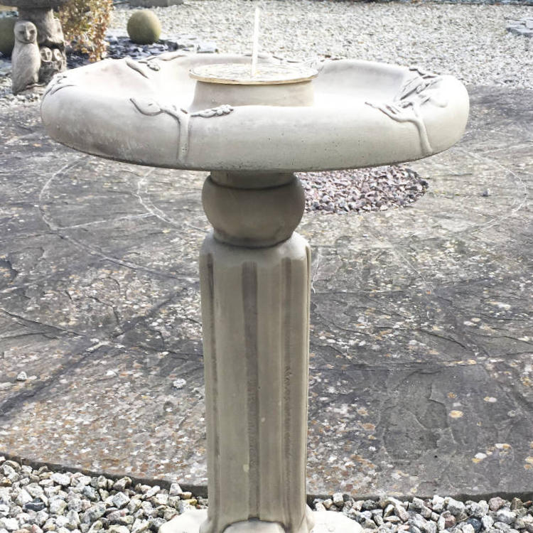 Classic Sundial Birdbath CSBB-4-016