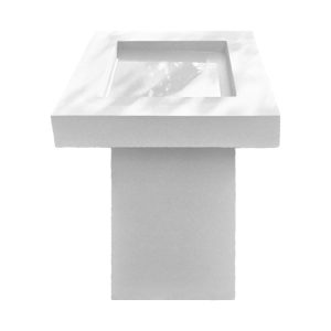 Contemporary Cast Stone Square Birdbath