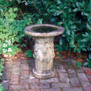Draped Pan Stone Birdbath DPBB-C1219