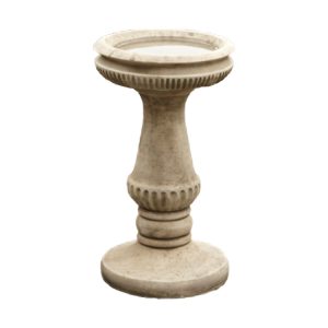Fluted Stone Birdbath FBB-4-037