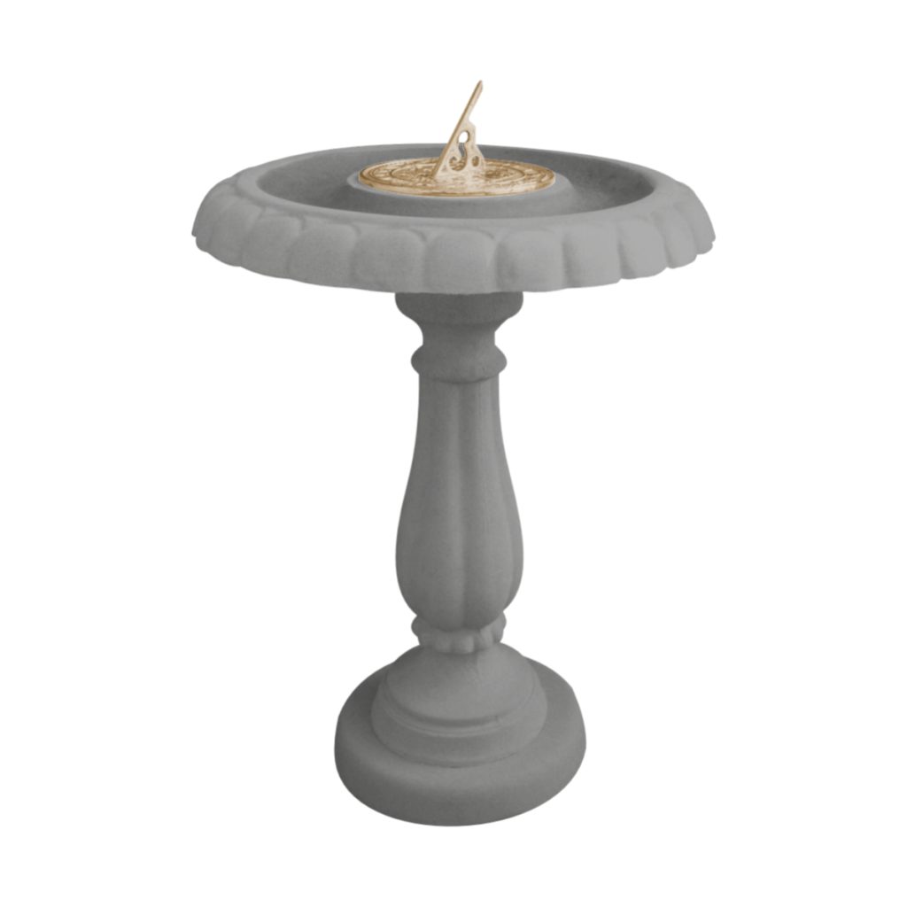 Heritage Brass Sundial Birdbath_HSBB-CHARCOAL