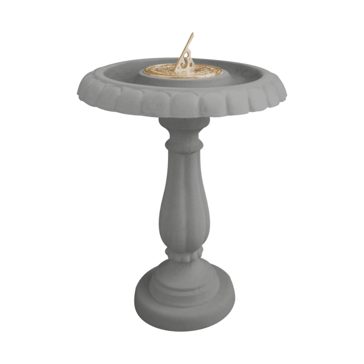 Heritage Brass Sundial Birdbath_HSBB-CHARCOAL