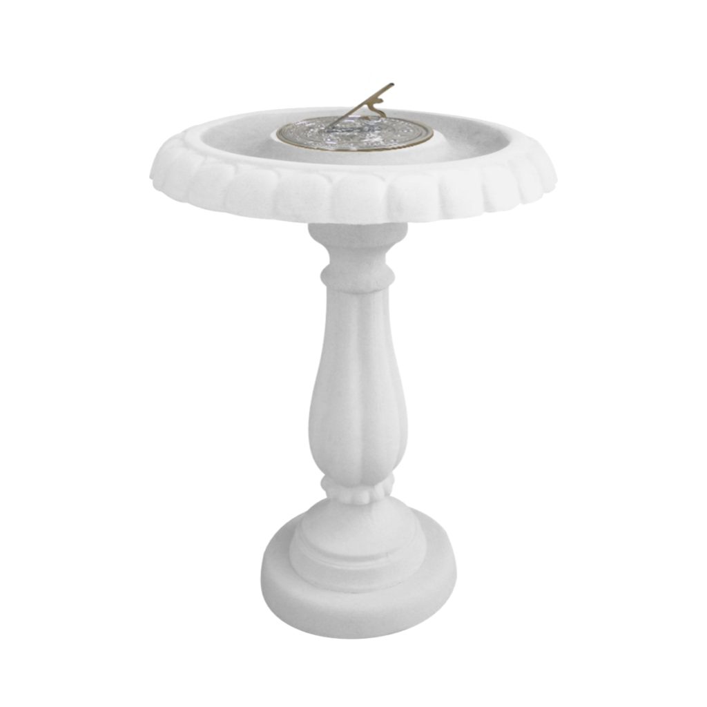 Heritage Chrome Sundial Birdbath_HSBB-PORTLAND