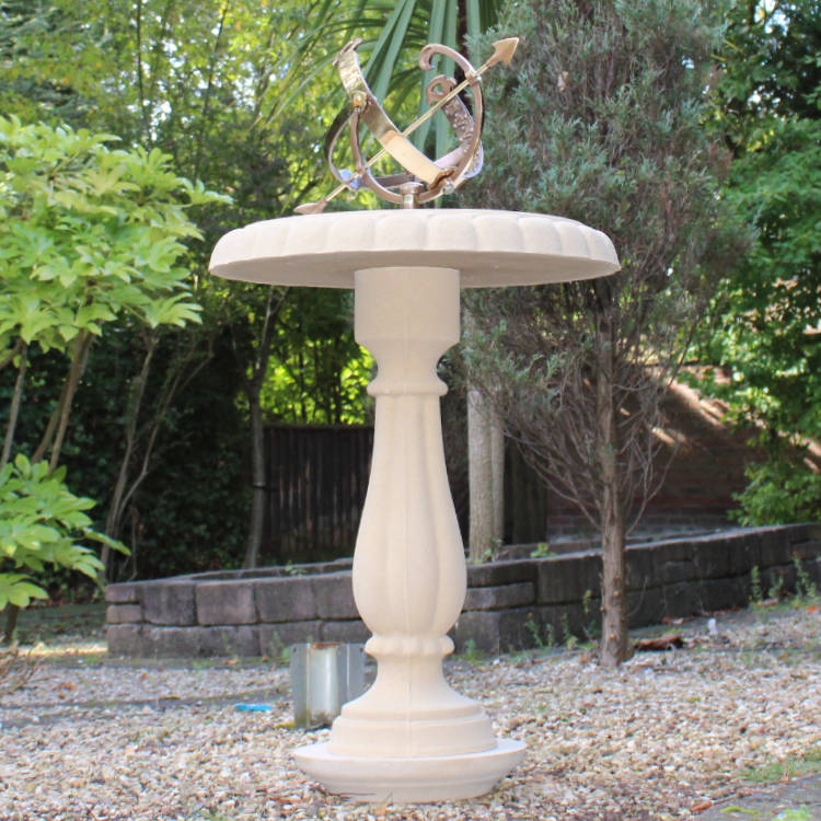 Heritage Armillary Sundial Birdbath