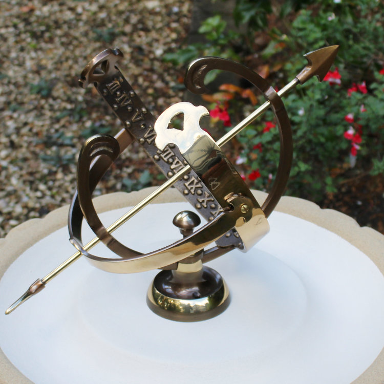 Heritage Armillary Sundial Birdbath