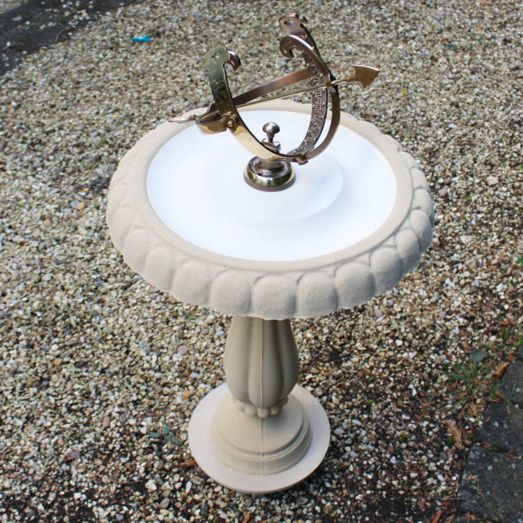 Heritage Armillary Sundial Birdbath