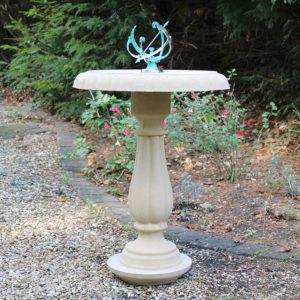 Heritage Turquoise Small Armillary Sundial Bird Bath