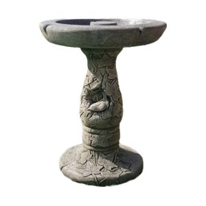 Ivy Nest Ornate Stone Birdbath INBB-4-111