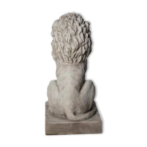Majestic Sitting Lion Stone Sculpture – Single or Pair