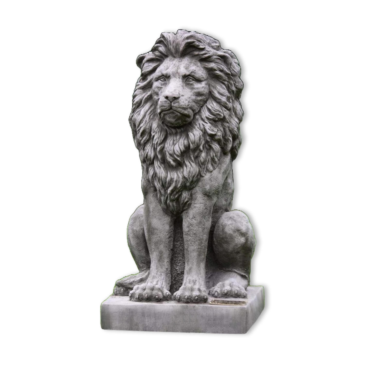 Majestic Sitting Lion Stone Sculpture – Single or Pair