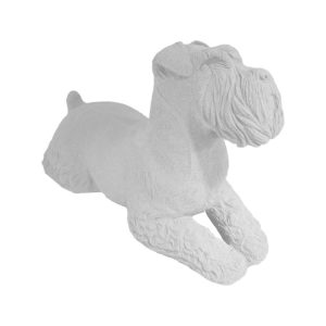 Cast Stone Schnauzer Dog Sculpture Garden Ornament