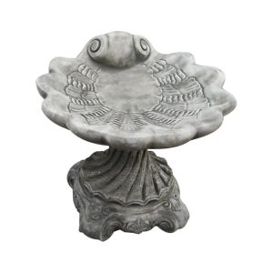 Shell Cast Stone Bird Bath SHBB-4-008