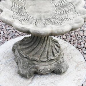 Shell Cast Stone Bird Bath SHBB-4-008