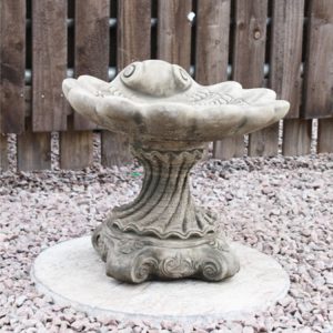 Shell Cast Stone Bird Bath SHBB-4-008