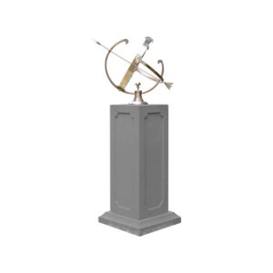 Square Pedestal Armillary Sundial_SQPEDAS-CHARCOAL