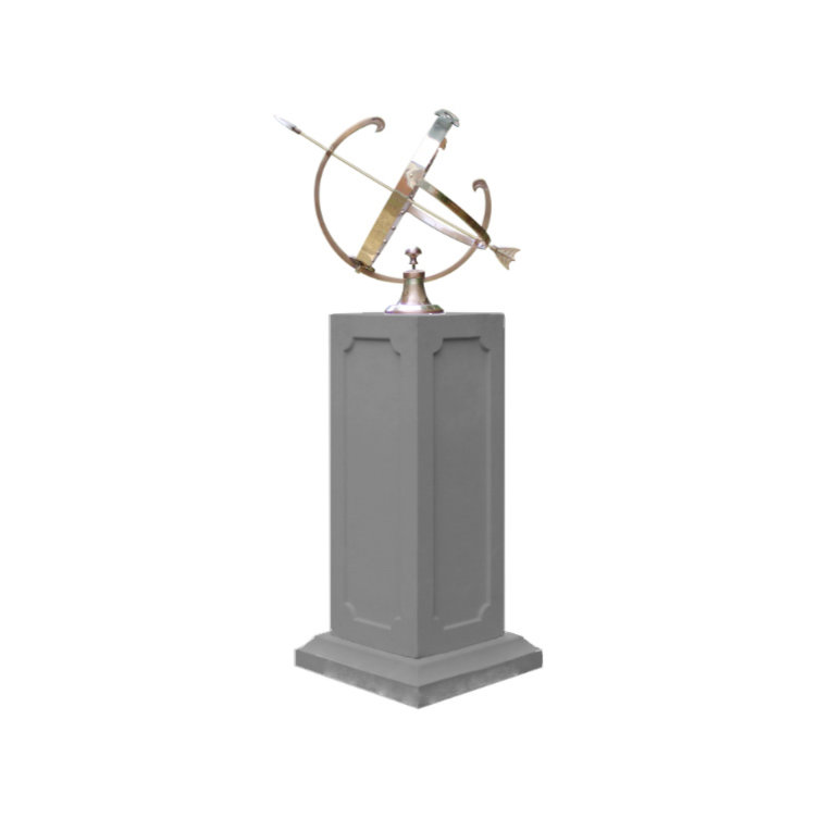 Square Pedestal Armillary Sundial_SQPEDAS-CHARCOAL
