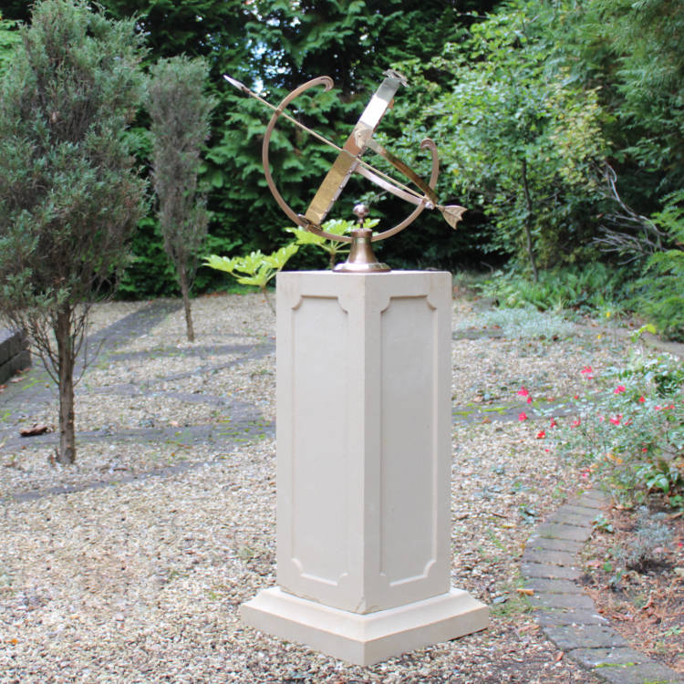 Square Pedestal Armillary Sundial