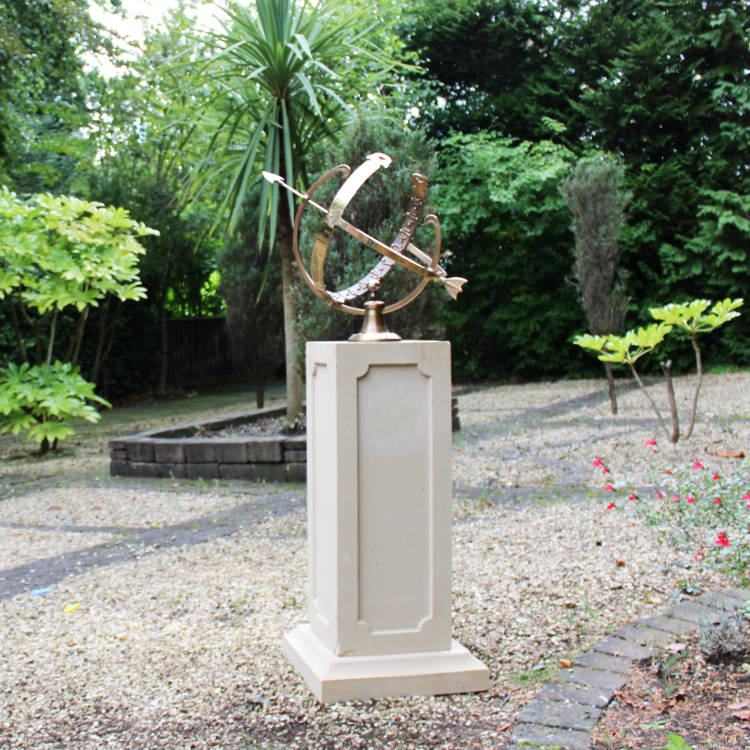 Square Pedestal Armillary Sundial