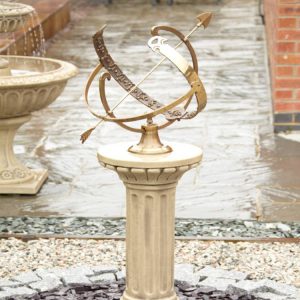 Tall Fluted Armillary Sundial TFS-4-104