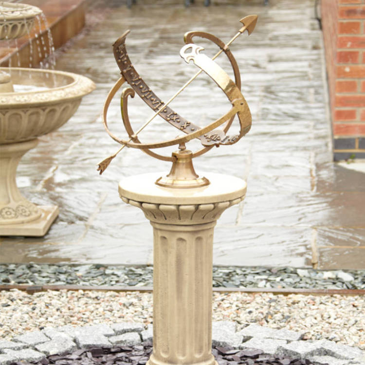Tall Fluted Armillary Sundial TFS-4-104