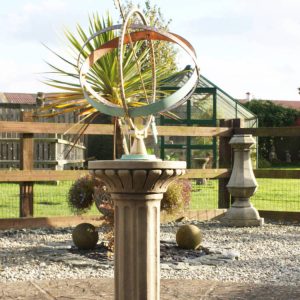 Tall Fluted Armillary Sundial TFS-4-104