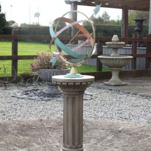 Tall Fluted Armillary Sundial TFS-4-104