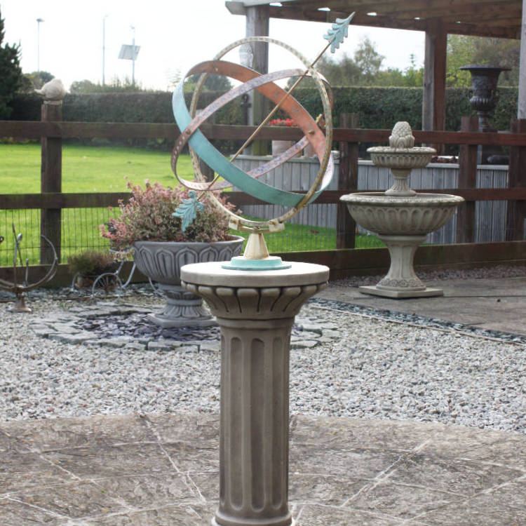 Tall Fluted Armillary Sundial TFS-4-104