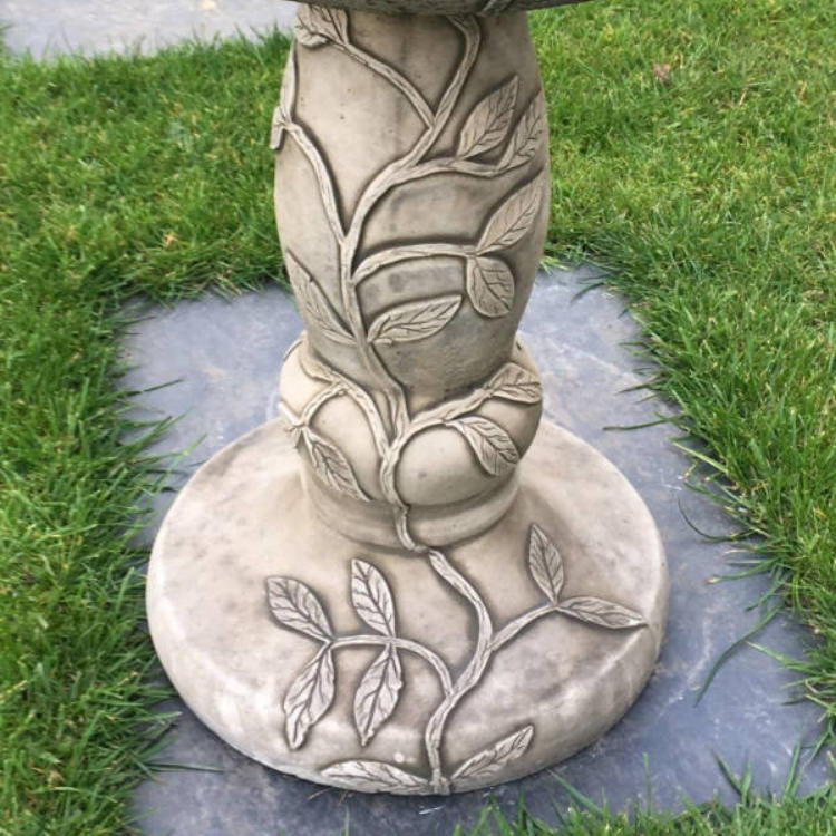 Woodpecker Ornate Stone Birdbath WPBB-4-007