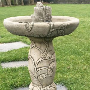 Woodpecker Ornate Stone Birdbath WPBB-4-007