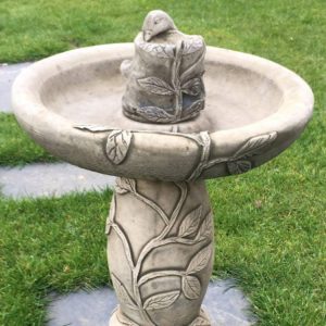 Woodpecker Ornate Stone Birdbath WPBB-4-007